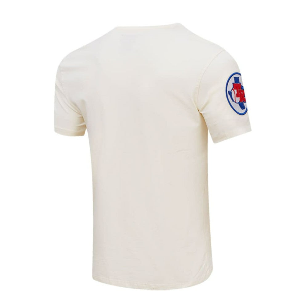 Texas Rangers Pro Standard Cooperstown Collection Old English T-Shirt Cream