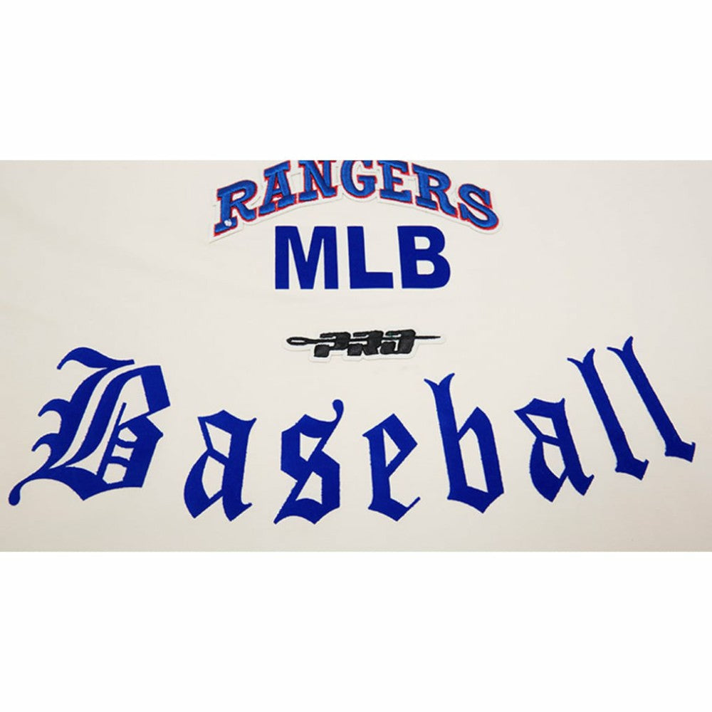 Texas Rangers Pro Standard Cooperstown Collection Old English T-Shirt Cream