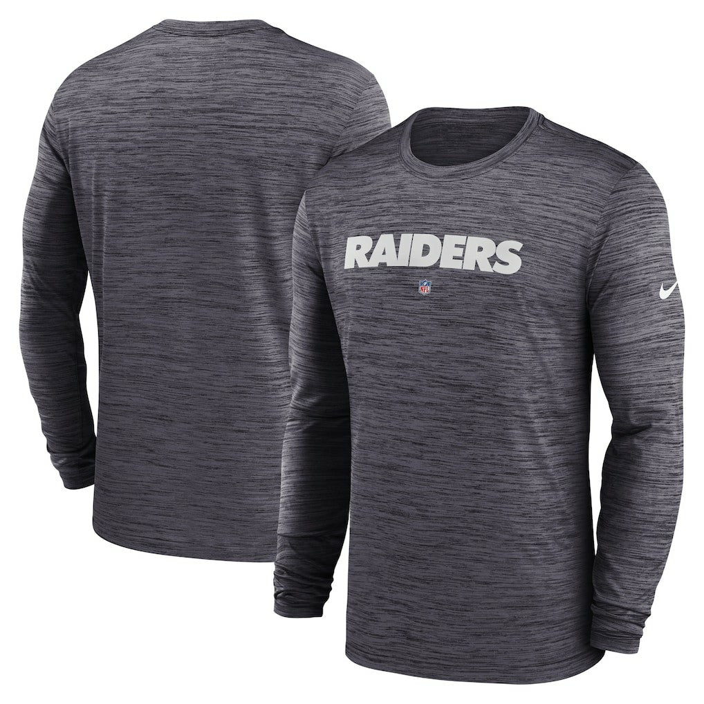 Las Vegas Raiders Sideline Team Velocity Performance Long Sleeve T-Shirt - Black sale