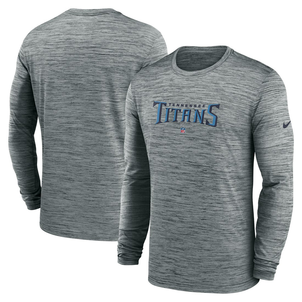 Tennessee Titans Sideline Team Velocity Performance Long Sleeve T-Shirt - Heather Gray outlet