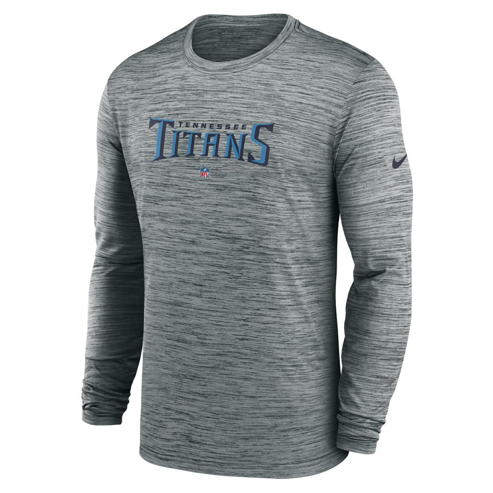 Tennessee Titans Sideline Team Velocity Performance Long Sleeve T-Shirt - Heather Gray outlet
