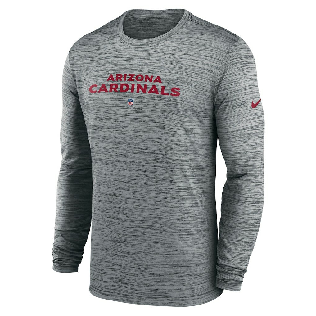 Arizona Cardinals Sideline Team Velocity Performance Long Sleeve T-Shirt - Heather Gray discount