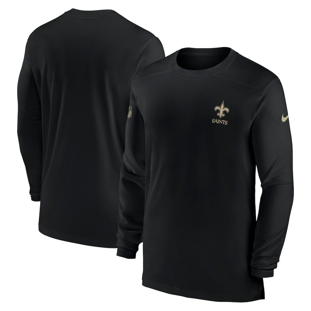 New Orleans Saints Sideline Coach Performance Long Sleeve T-Shirt - Black discount