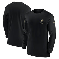 New Orleans Saints Sideline Coach Performance Long Sleeve T-Shirt - Black discount