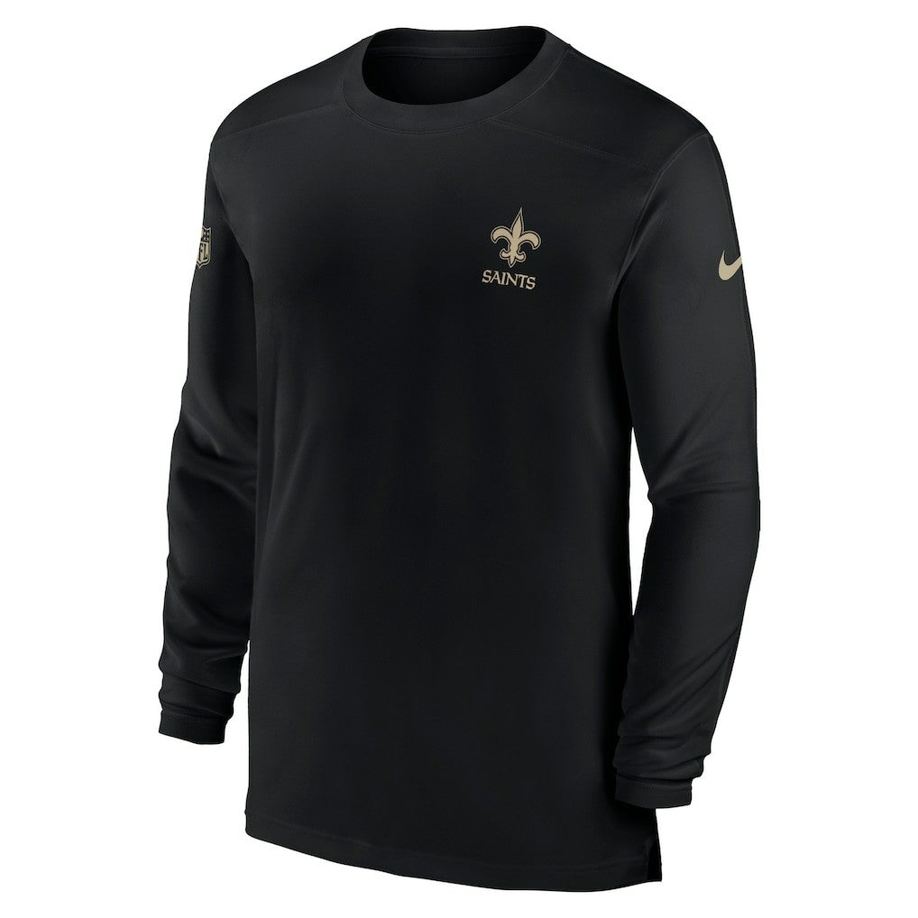 New Orleans Saints Sideline Coach Performance Long Sleeve T-Shirt - Black discount