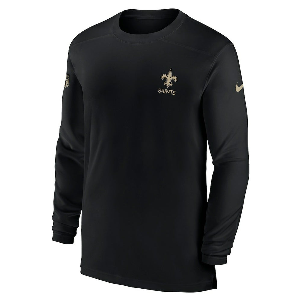 New Orleans Saints Sideline Coach Performance Long Sleeve T-Shirt - Black discount