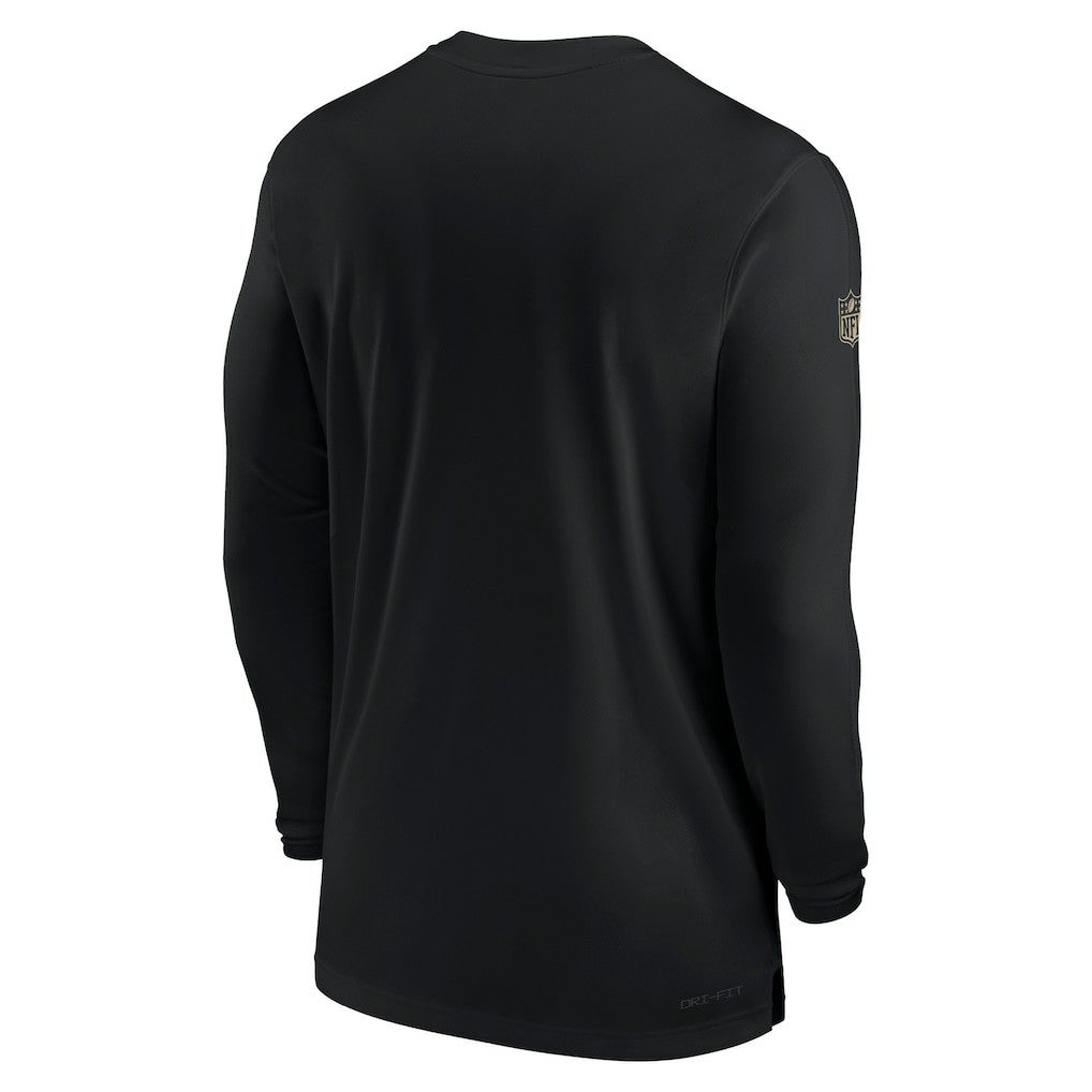 New Orleans Saints Sideline Coach Performance Long Sleeve T-Shirt - Black discount
