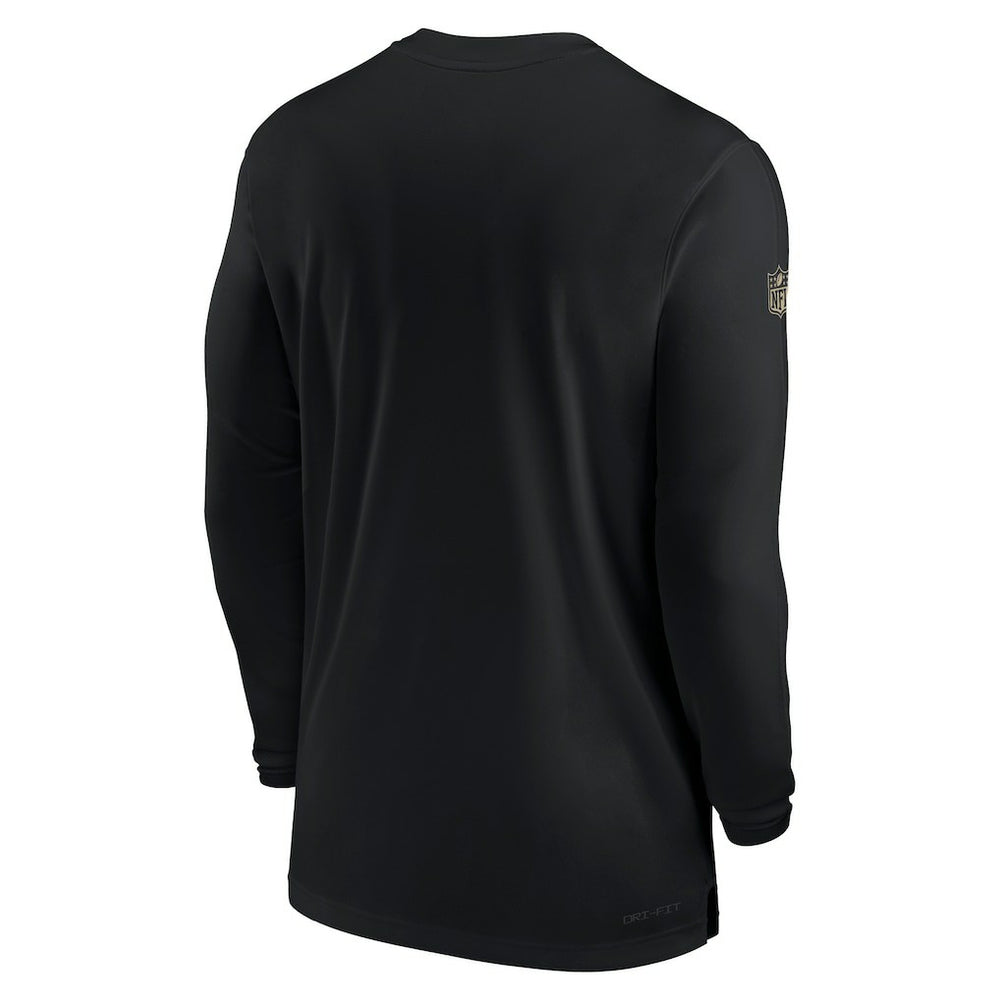 New Orleans Saints Sideline Coach Performance Long Sleeve T-Shirt - Black discount