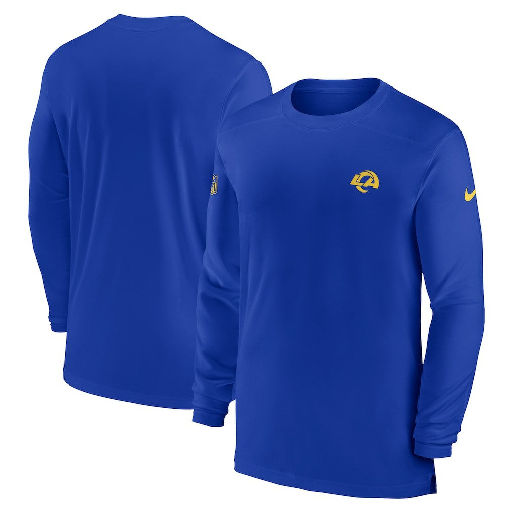 Los Angeles Rams Sideline Coach Performance Long Sleeve T-Shirt - Royal cheap