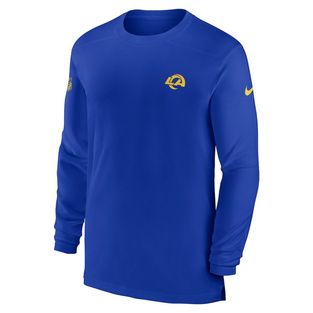 Los Angeles Rams Sideline Coach Performance Long Sleeve T-Shirt - Royal cheap