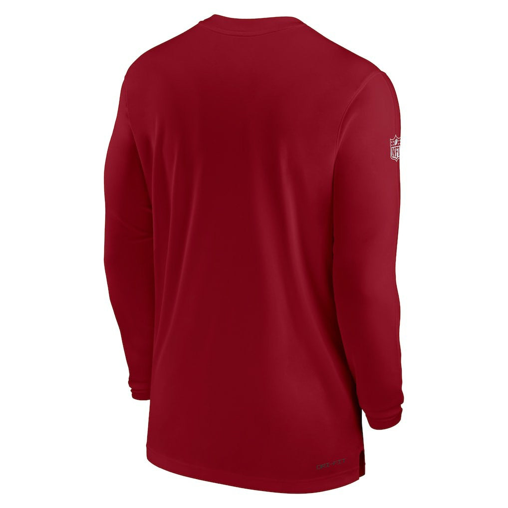 Arizona Cardinals Sideline Coach Performance Long Sleeve T-Shirt - Cardinal online