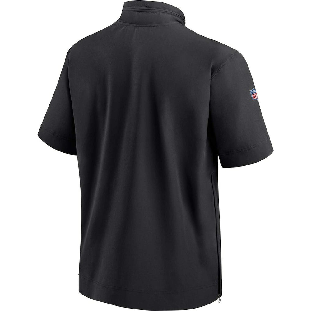 Jacksonville Jaguars Sideline Coach Short Sleeve Hoodie Quarter-Zip Jacket - Black outlet