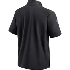 Jacksonville Jaguars Sideline Coach Short Sleeve Hoodie Quarter-Zip Jacket - Black outlet