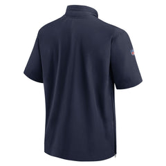 Tennessee Titans Sideline Coach Short Sleeve Hoodie Quarter-Zip Jacket - Navy outlet