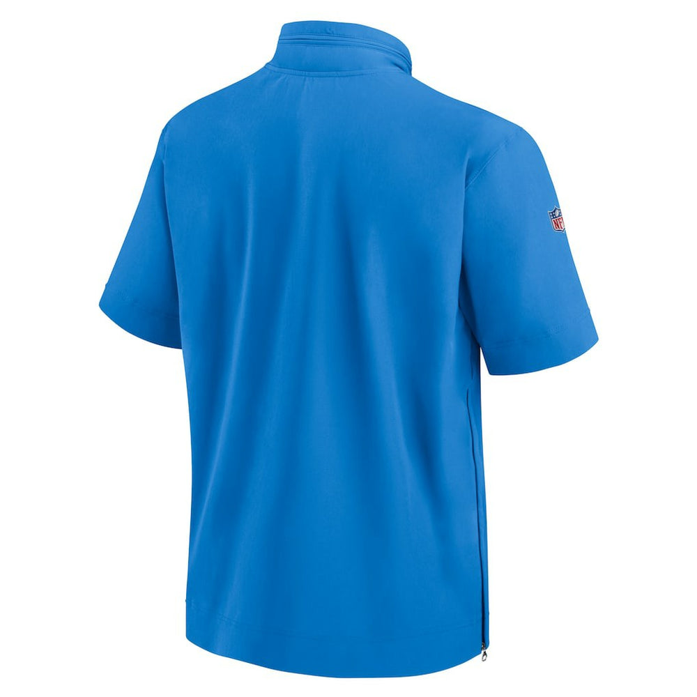 Los Angeles Chargers Sideline Coach Short Sleeve Hoodie Quarter-Zip Jacket - Powder Blue cheap