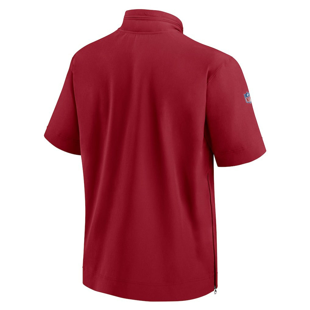 Arizona Cardinals Sideline Coach Short Sleeve Hoodie Quarter-Zip Jacket - Cardinal online