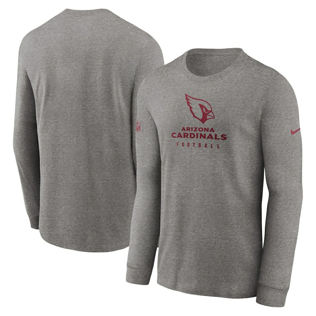 Arizona Cardinals Sideline Performance Long Sleeve T-Shirt - Heather Gray cheap