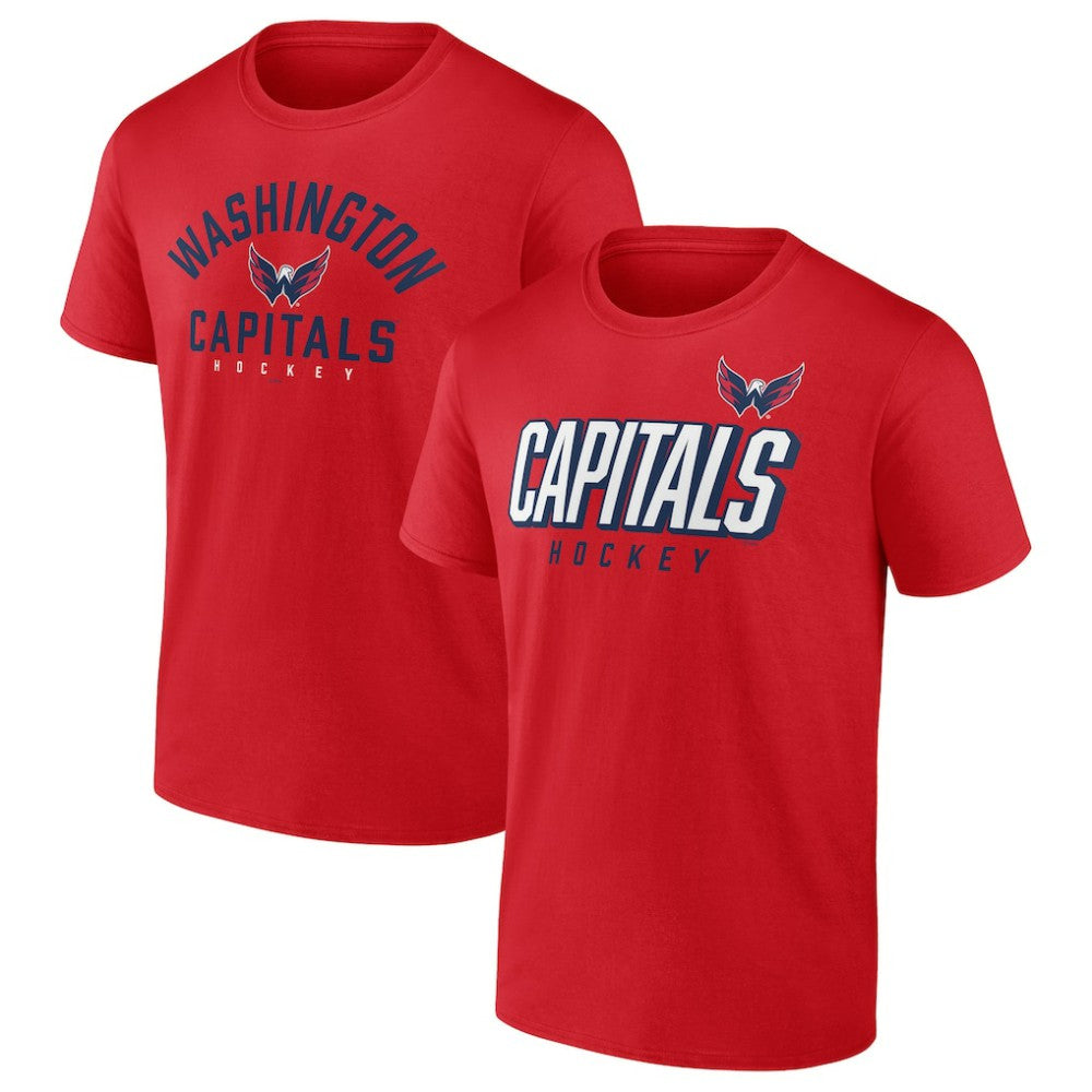 Washington Capitals Fanatics Wordmark Two-Pack T-Shirt Set - Red T-shirts