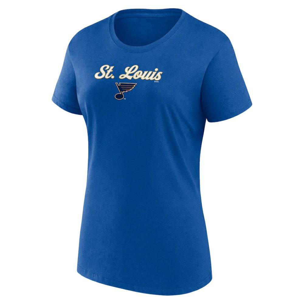 St. Louis Blues Fanatics Women's Script T-Shirt & Shorts Set - Blue/Gray Shorts