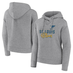 St. Louis Blues Fanatics Women's Script Favorite Pullover Hoodie - Heather Gray Hoodies