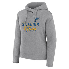 St. Louis Blues Fanatics Women's Script Favorite Pullover Hoodie - Heather Gray Hoodies