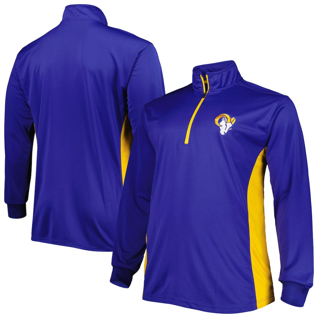 Los Angeles Rams Big & Tall Quarter-Zip Top - Royal sale