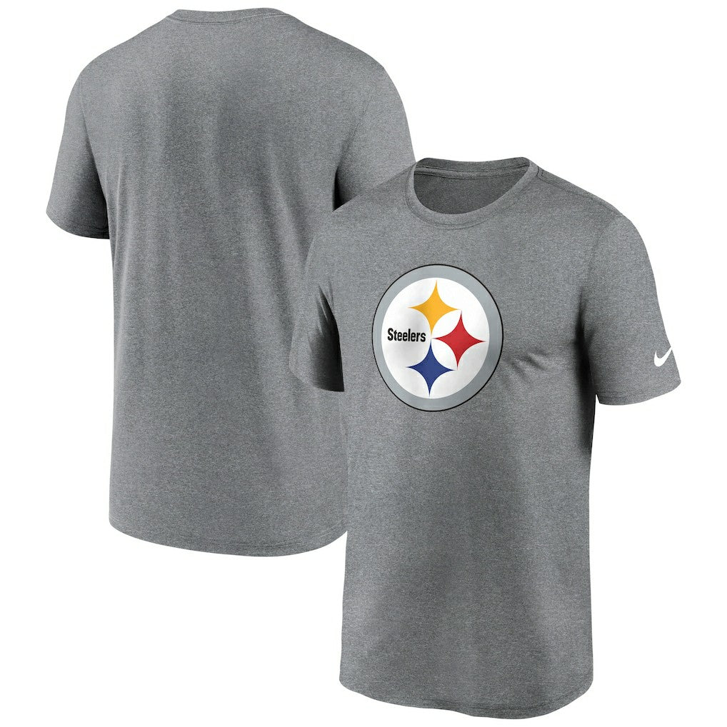 Pittsburgh Steelers Primetime Legend Logo Performance T-Shirt - Heather Charcoal on sale