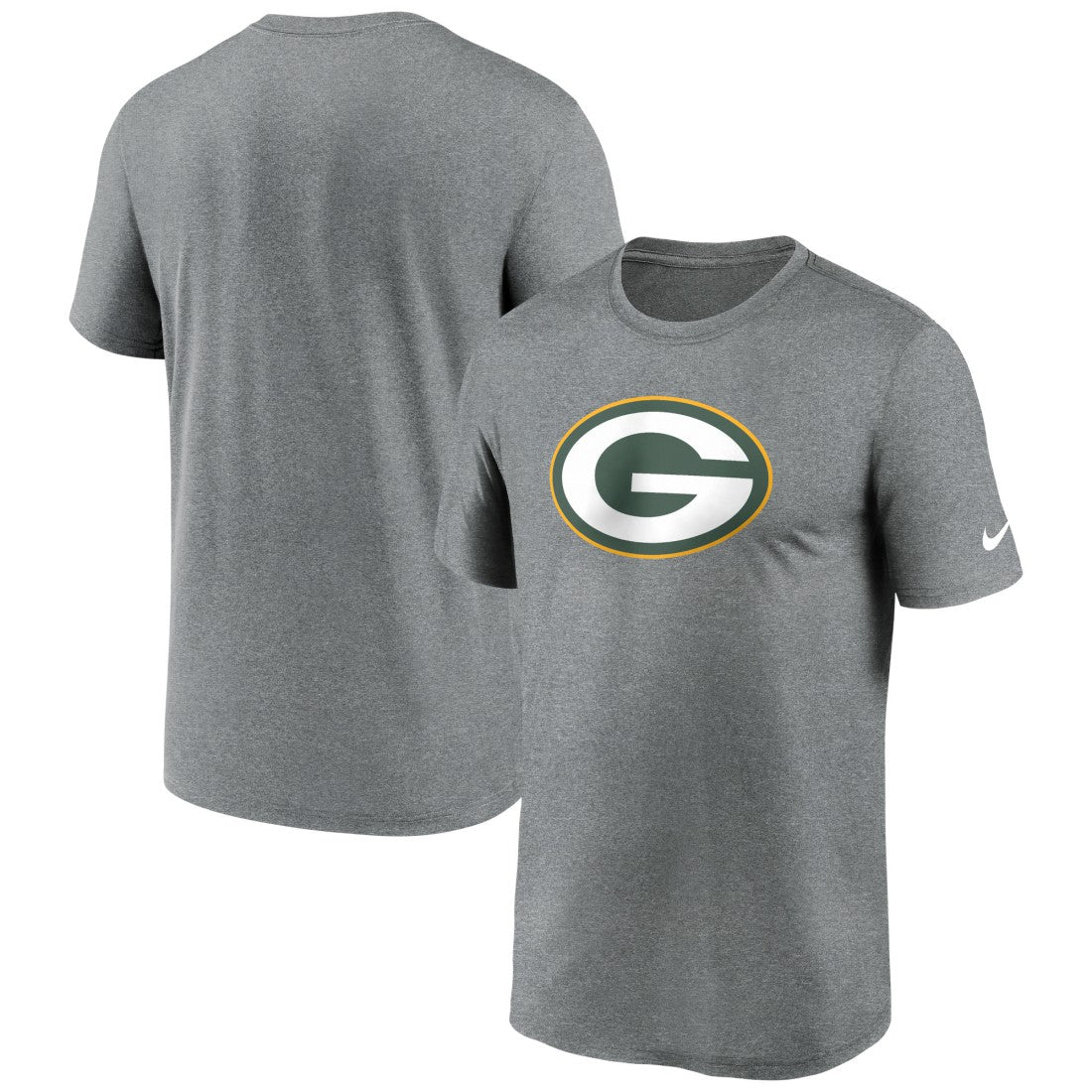 Green Bay Packers Primetime Legend Logo Performance T-Shirt - Heather Charcoal on sale
