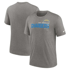 Los Angeles Chargers Team Tri-Blend T-Shirt - Heather Charcoal discount
