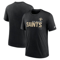 New Orleans Saints Team Tri-Blend T-Shirt - Heather Black discount