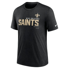 New Orleans Saints Team Tri-Blend T-Shirt - Heather Black discount