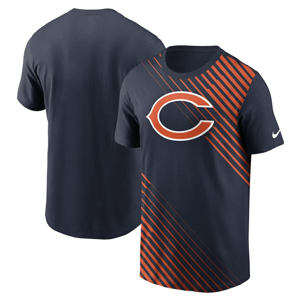 Chicago Bears Yard Line Fashion Asbury T-Shirt - Navy on sale