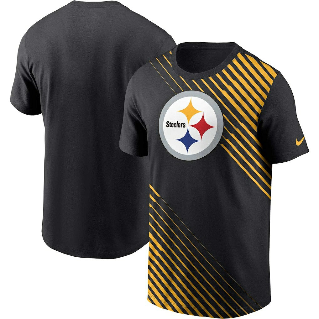 Pittsburgh Steelers Yard Line Fashion Asbury T-Shirt - Black sale