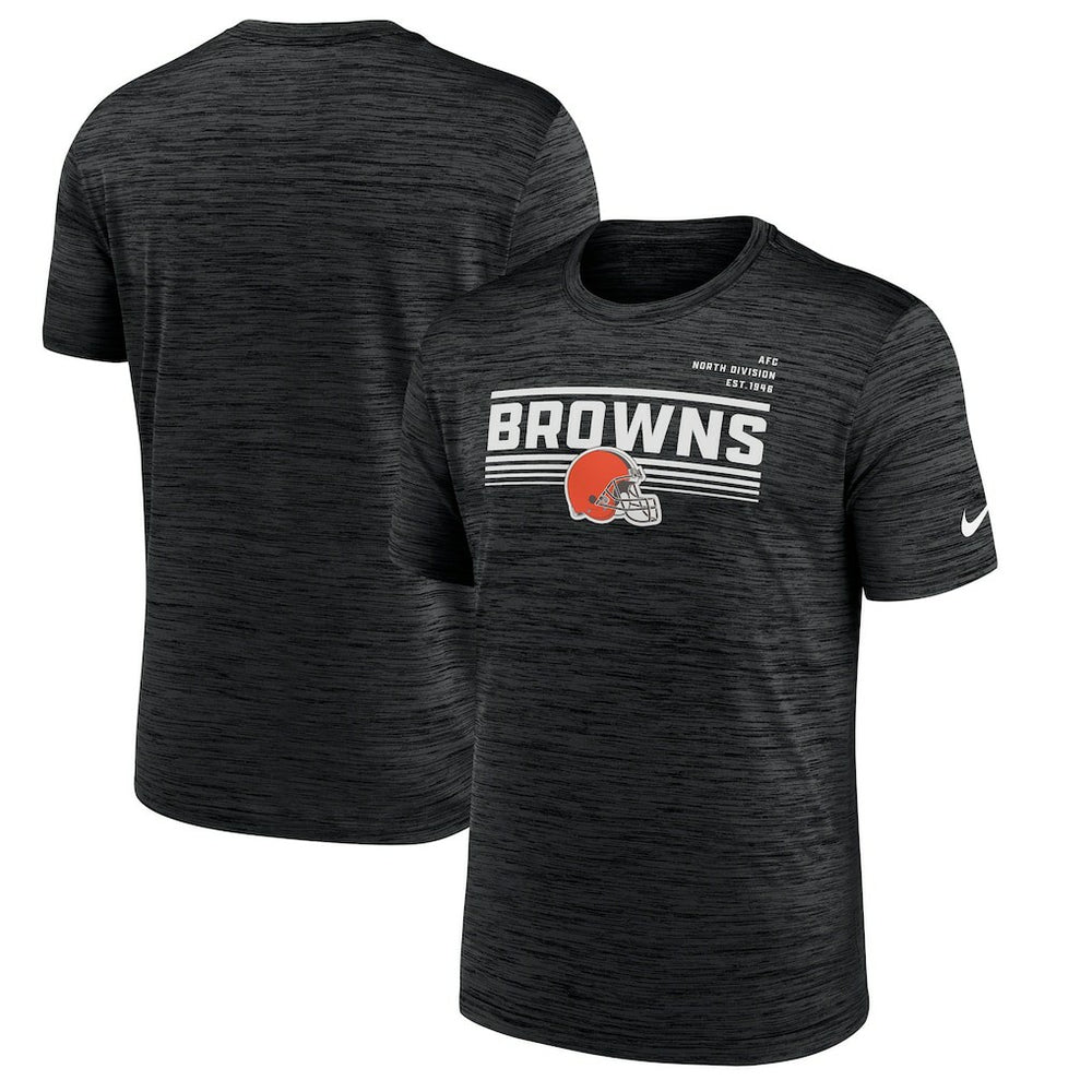 Cleveland Browns Yardline Velocity Performance T-Shirt - Anthracite on sale