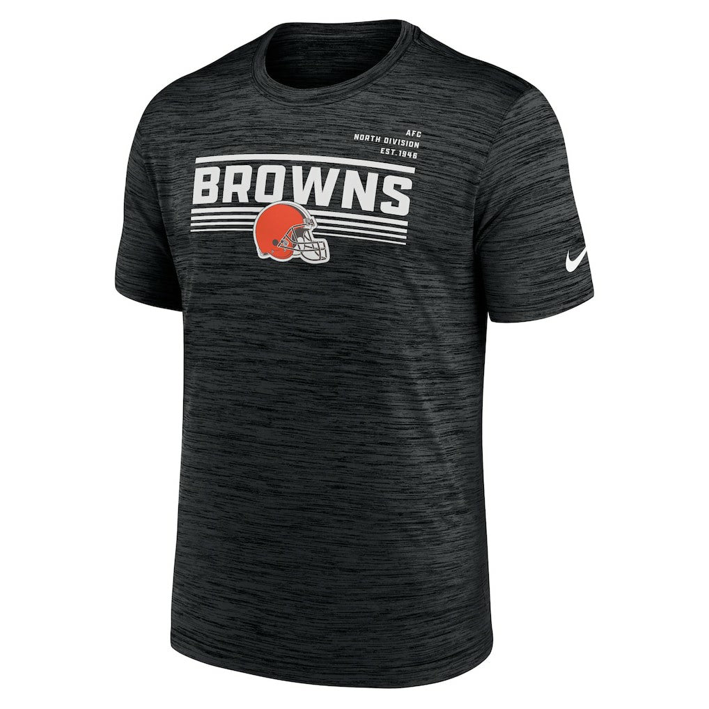 Cleveland Browns Yardline Velocity Performance T-Shirt - Anthracite on sale