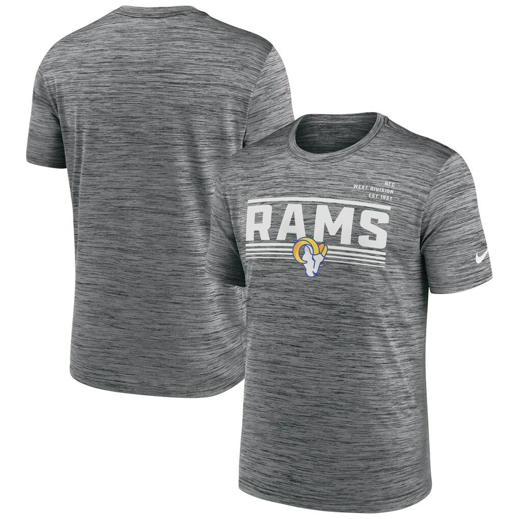 Los Angeles Rams Yardline Velocity Performance T-Shirt - Gray on sale