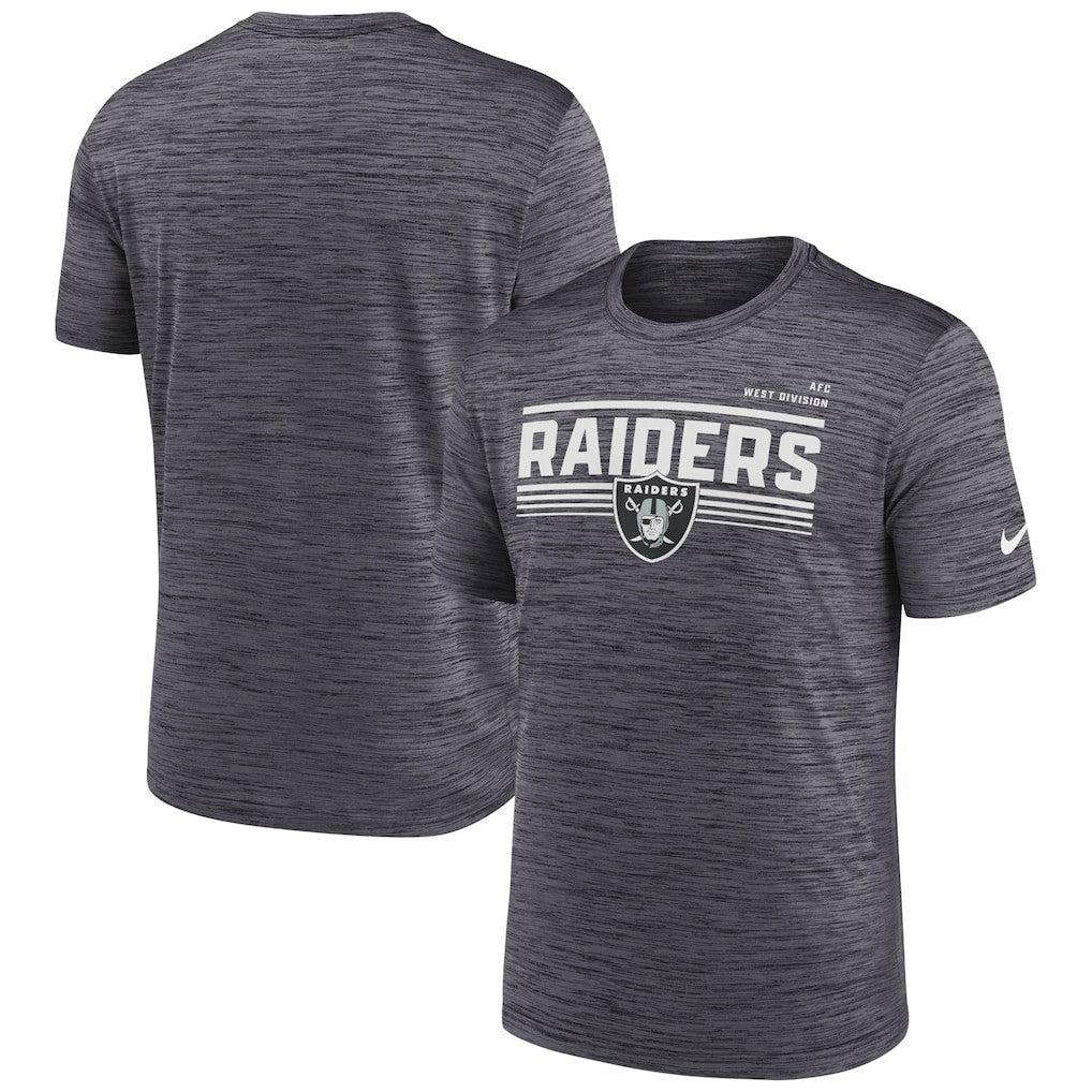 Las Vegas Raiders Yardline Velocity Performance T-Shirt - Anthracite outlet