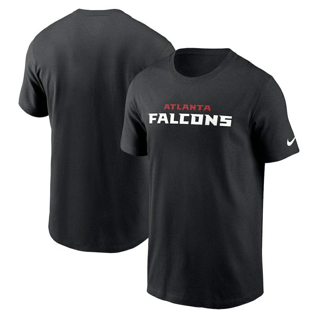 Atlanta Falcons Team Wordmark Essential T-Shirt - Black on sale