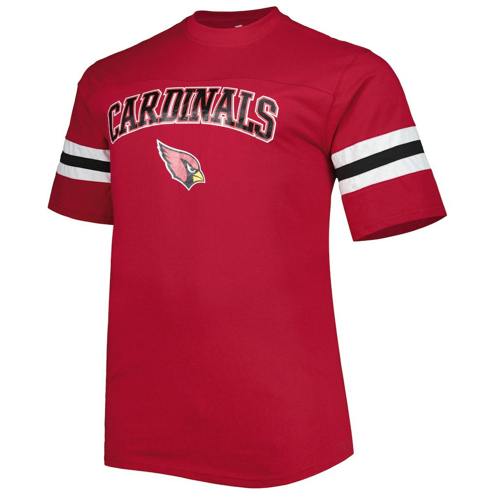 Arizona Cardinals Big & Tall Arm Stripe T-Shirt - Cardinal discount