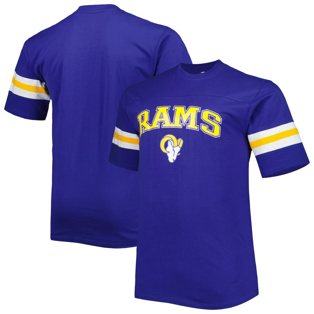 Los Angeles Rams Big & Tall Arm Stripe T-Shirt - Royal cheap