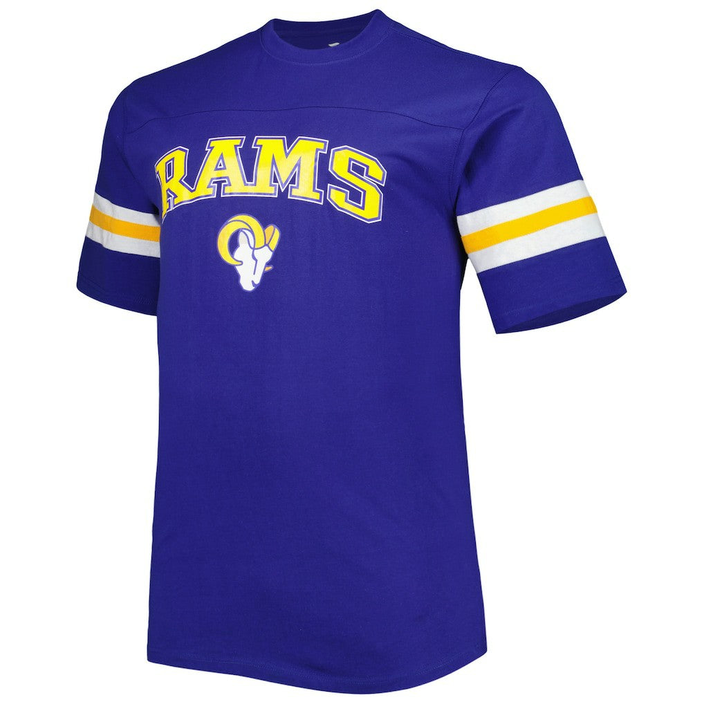 Los Angeles Rams Big & Tall Arm Stripe T-Shirt - Royal cheap
