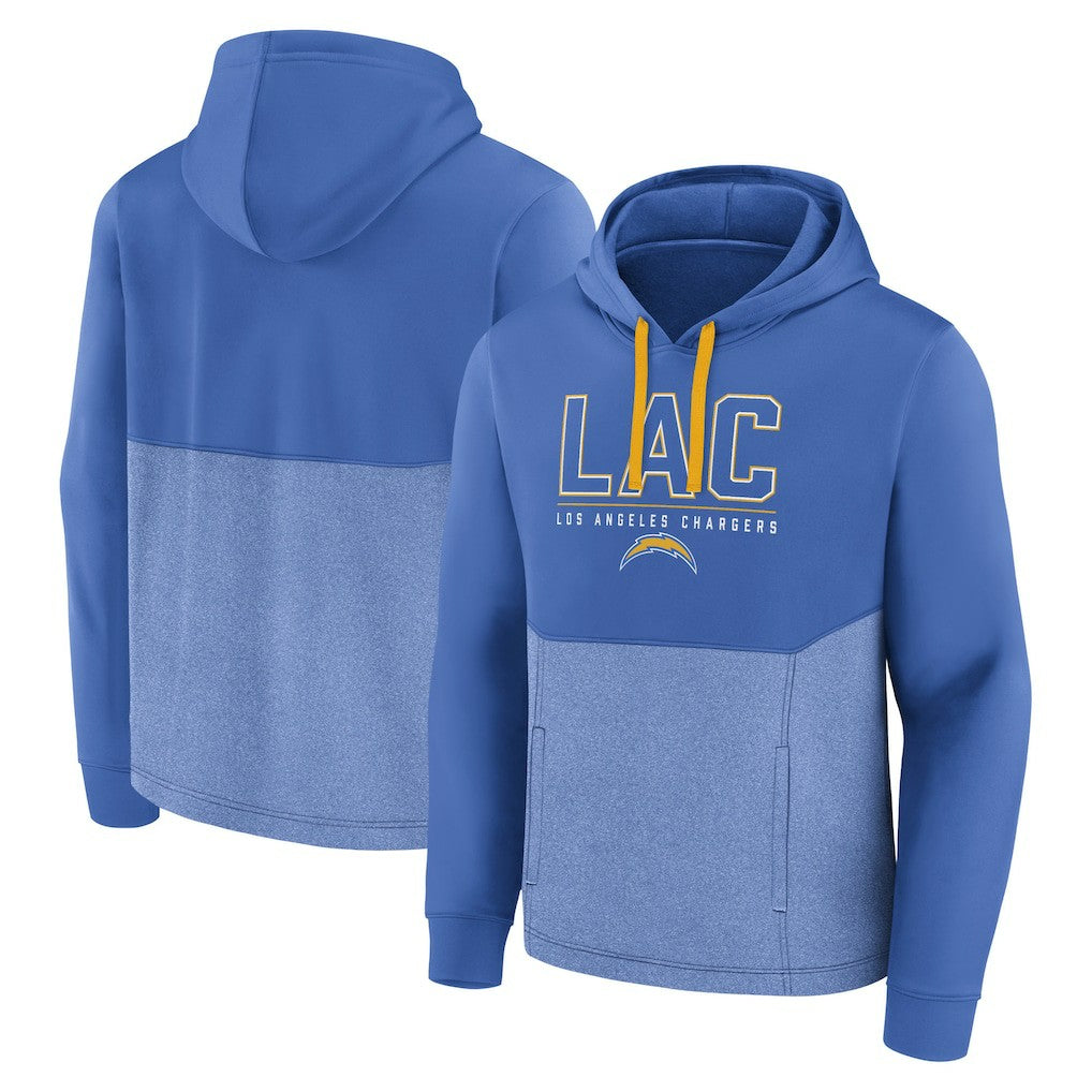 Los Angeles Chargers Successful Tri-Blend Pullover Hoodie - Powder Blue for sale