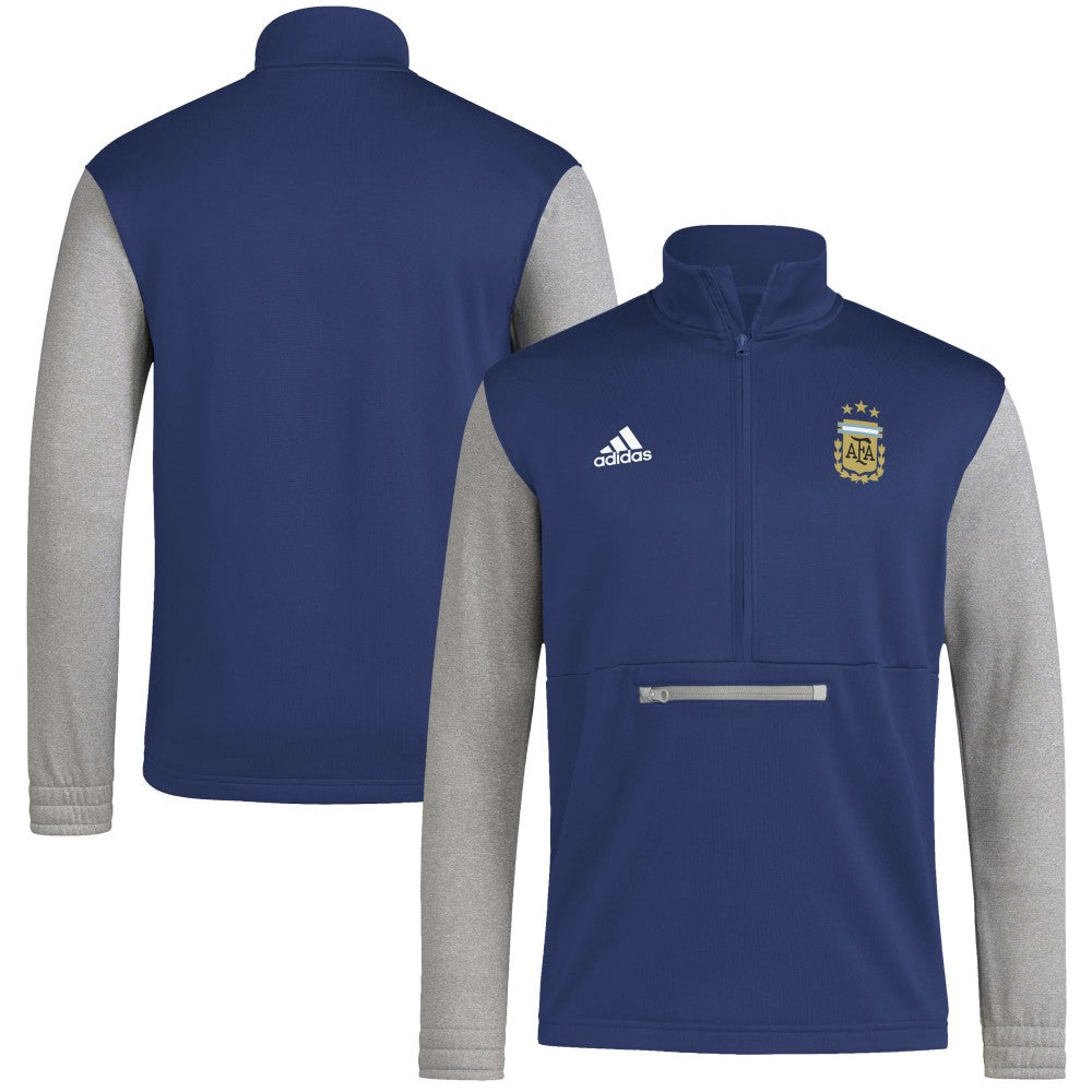 Argentina National Team Crest Long Sleeve Half-Zip Top - Navy sale