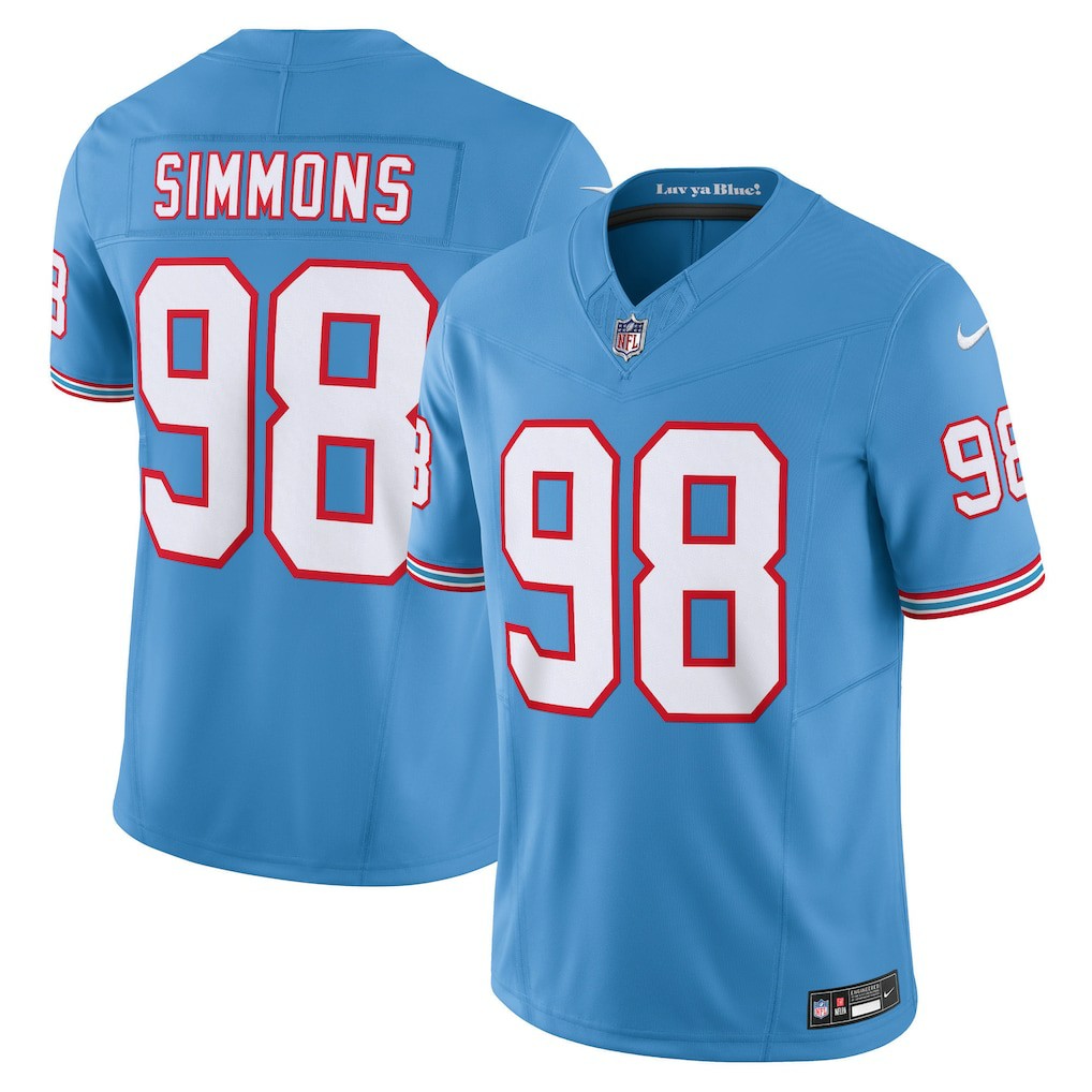 Jeffery Simmons Tennessee Titans Vapor F.U.S.E. Limited Jersey - Light Blue online