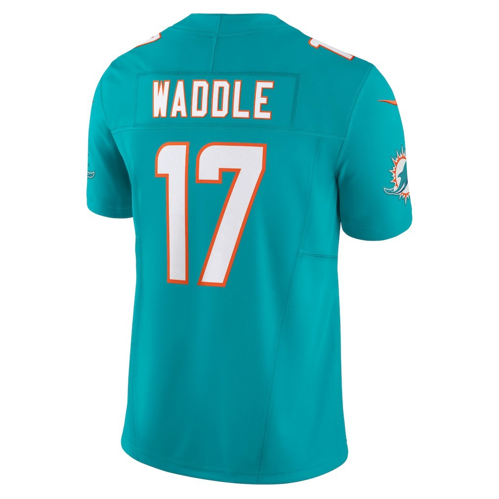 Jaylen Waddle Miami Dolphins Vapor F.U.S.E. Limited Jersey - Aqua sale