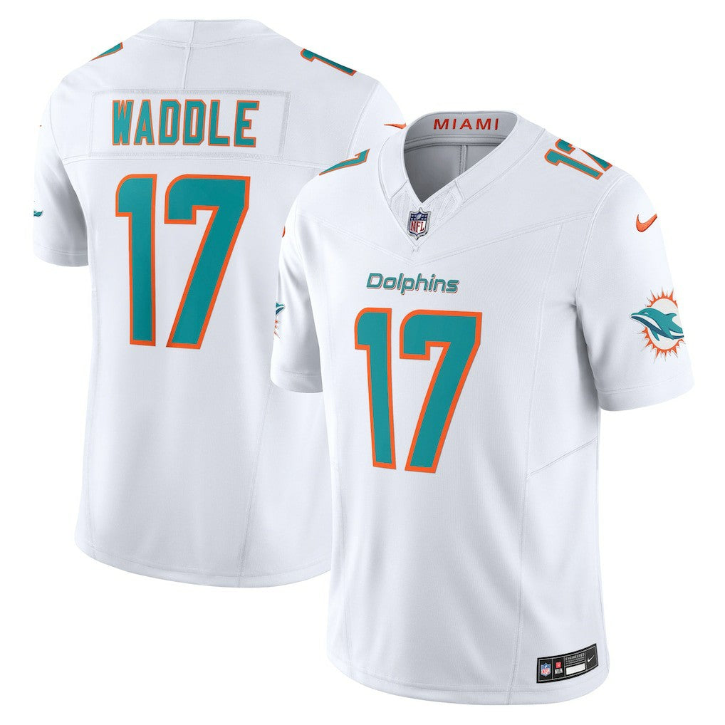 Jaylen Waddle Miami Dolphins Vapor F.U.S.E. Limited Jersey - White sale