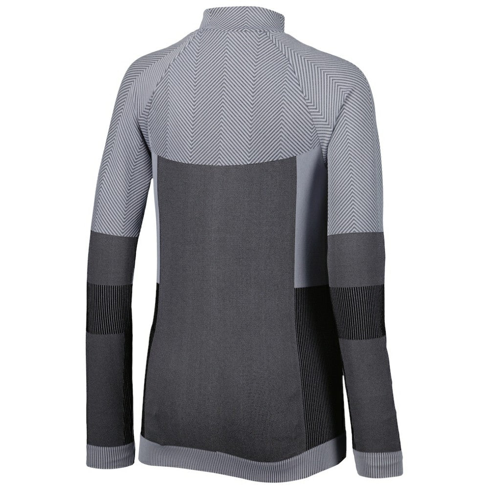 Atlanta Braves Levelwear Women's Verse Asymmetrical Raglan Tri-Blend Quarter-Zip Jacket Charcoal