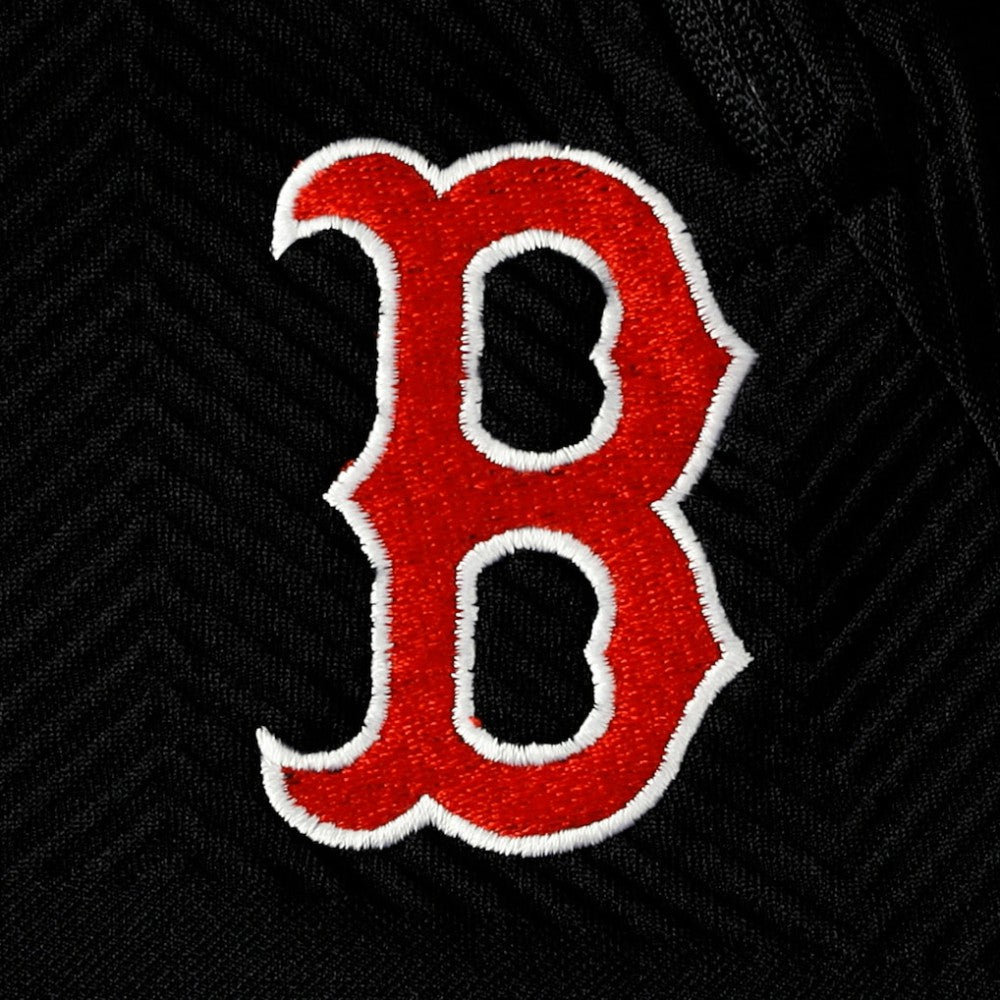 Boston Red Sox Levelwear Women's Verse Asymmetrical Raglan Tri-Blend Quarter-Zip Jacket Black