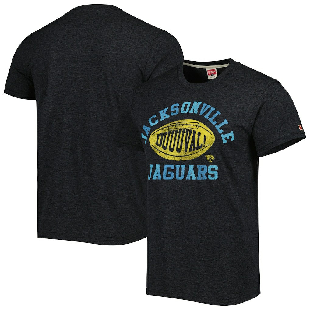 Jacksonville Jaguars Homage Duval Hyper Local Tri-Blend T-Shirt - Black cheap
