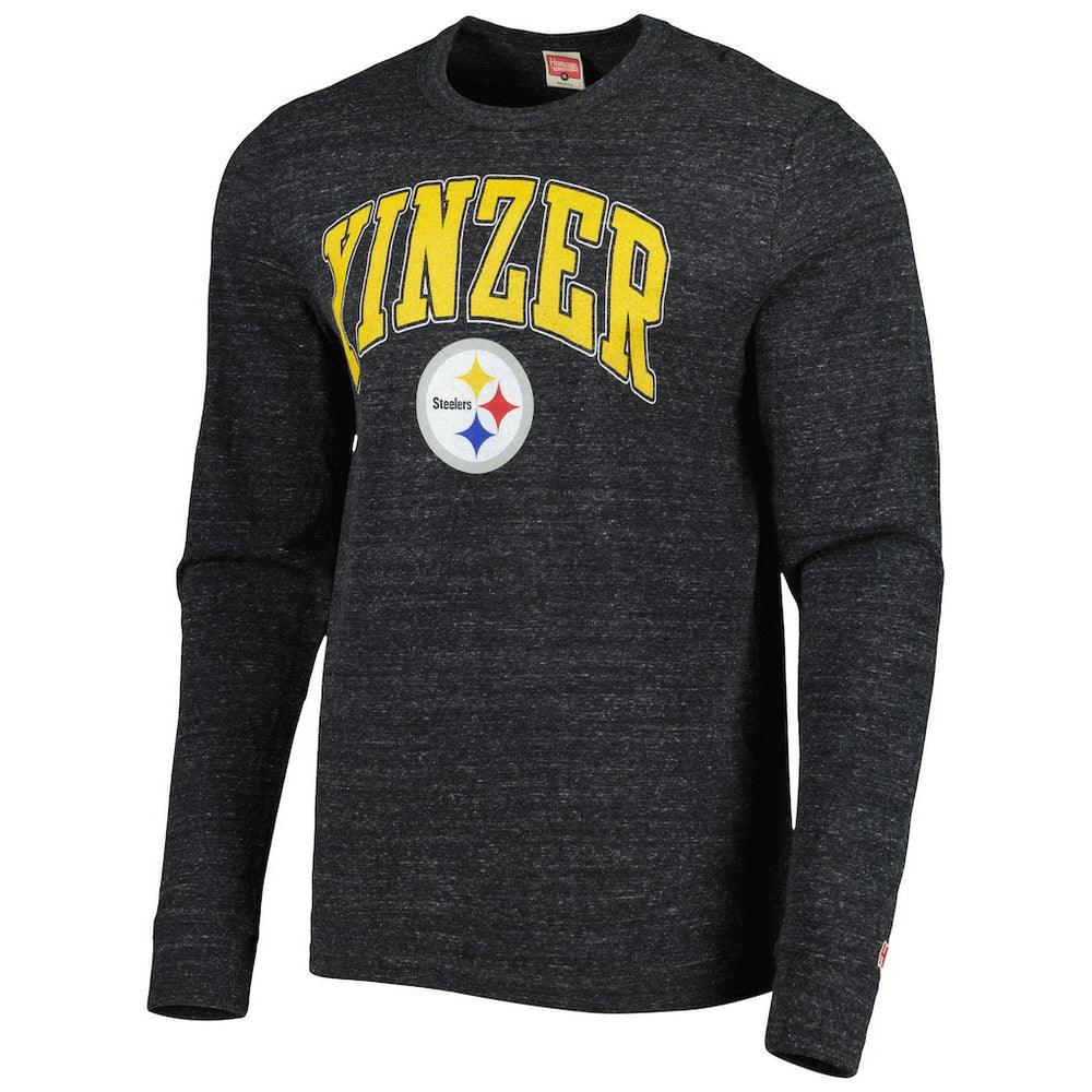 Pittsburgh Steelers Homage Hyper Local Tri-Blend Long Sleeve T-Shirt - Charcoal discount